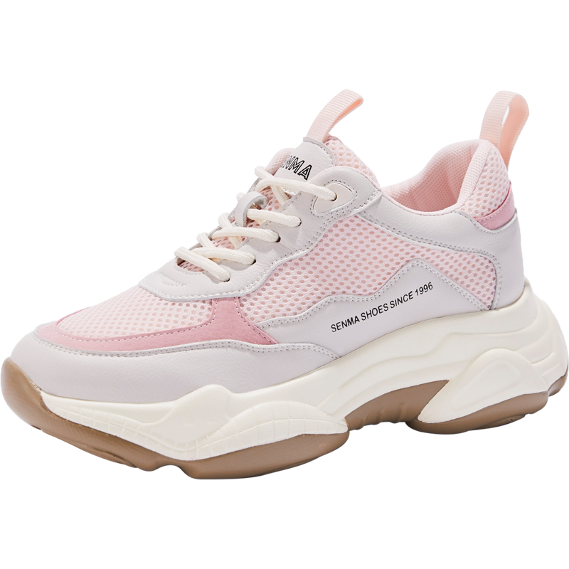 森马女网鞋透气2019爆款秋季百搭学生厚底老爹鞋ins潮粉色运动鞋