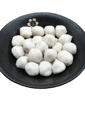 鱼丸500克湖北黄冈麻城手工原味纯鱼肉鱼丸子实心鱼圆子儿童鱼丸