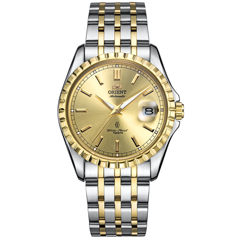 orient东方双狮表全自动机械表男士手表防水日本原装双狮透底男表