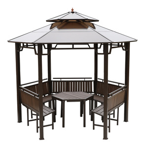 莫家户外帐篷别墅庭院新中式中式室外遮阳四柱亭子木屋凉亭