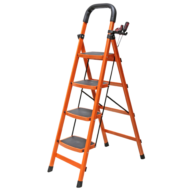 百佳宜家用折叠梯子碳钢加厚人字梯伸缩梯四五步工程楼梯凳
