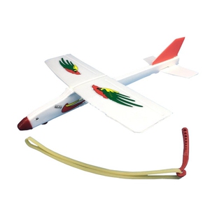 小飞龙橡筋弹射飞机 橡皮筋动力飞机滑翔机模型航模比赛拼装玩具