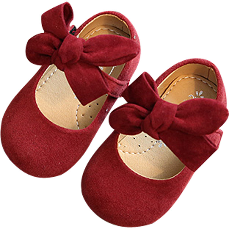 1一2岁春秋款红色鞋子女童皮鞋婴儿公主小童女宝宝软底学步鞋儿童