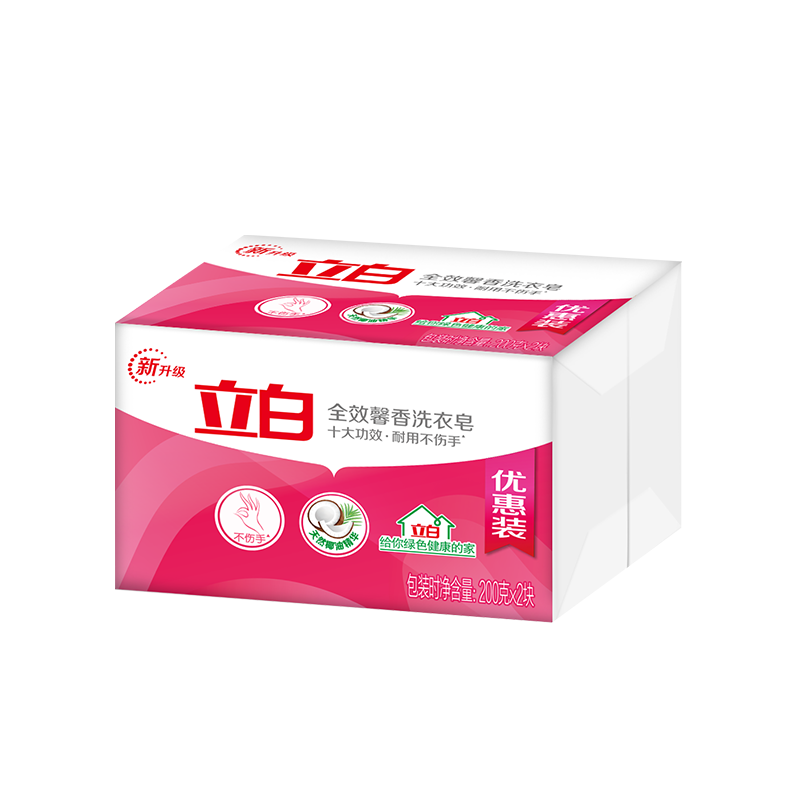 立白洗衣皂全效馨香肥皂透明皂家用去渍实惠装4块内衣用香味持久
