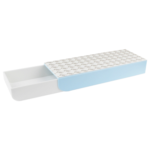 抽屉笔盒办公室桌面隐藏收纳盒粘桌底盒子高中学生文具盒简约创意多