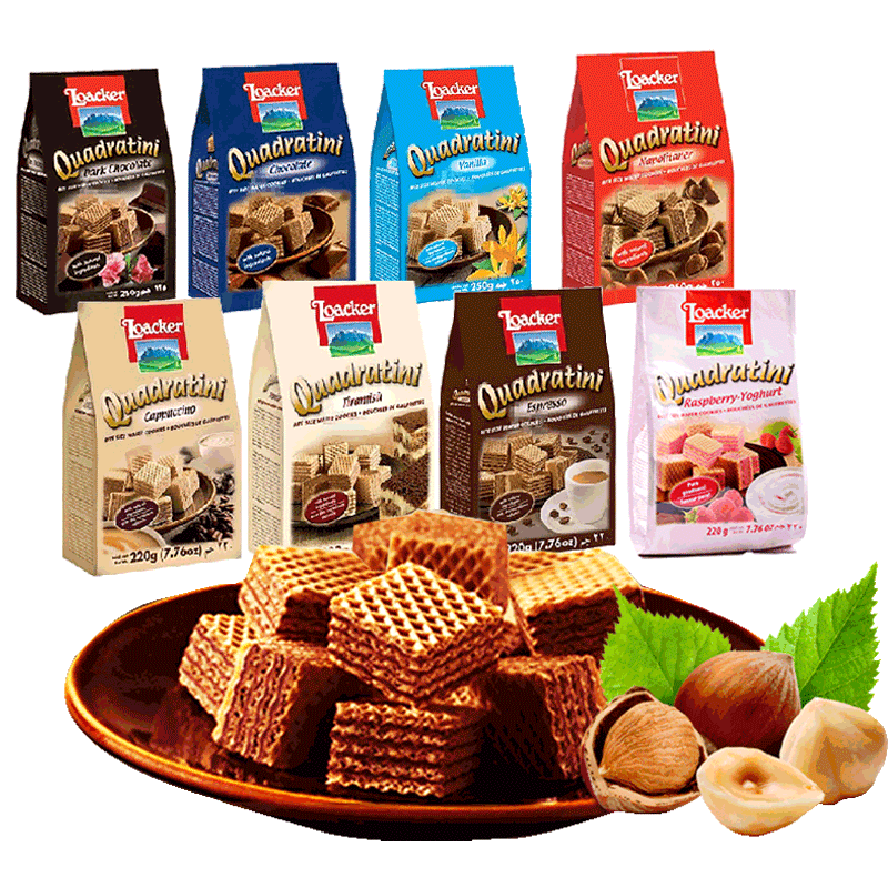 loacker莱家威化饼干意大利进口网红零食小吃休闲食品散装多口味
