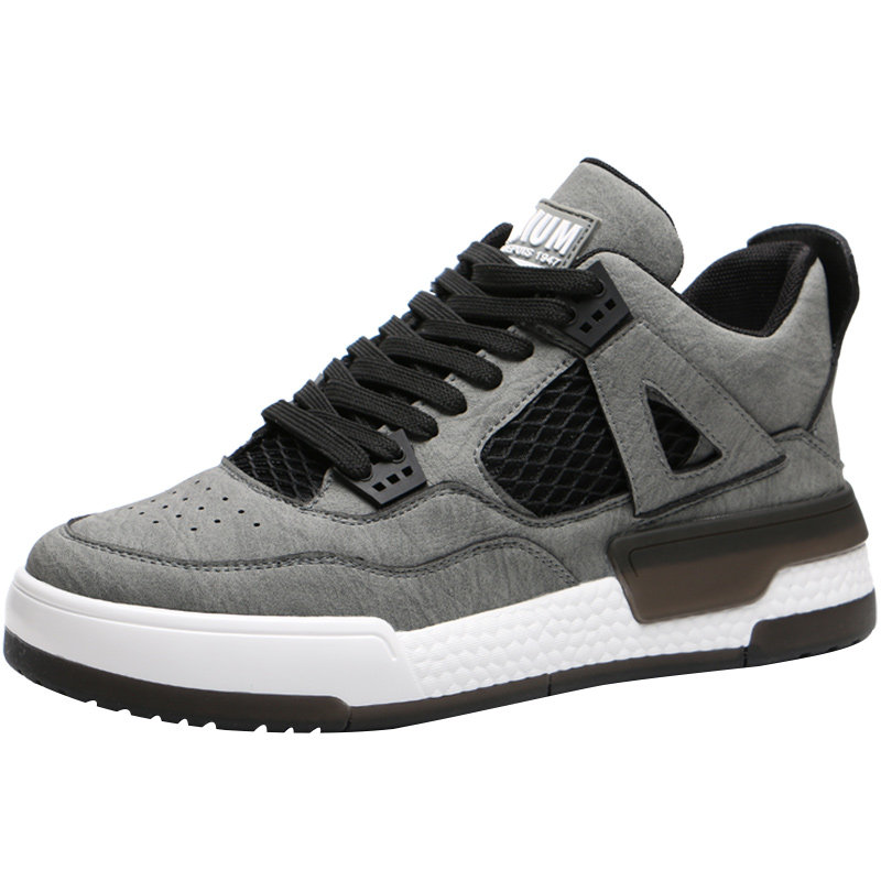 梅西潮牌学生休闲高邦秋季鞋子男潮鞋百搭高帮运动鞋板鞋男男鞋