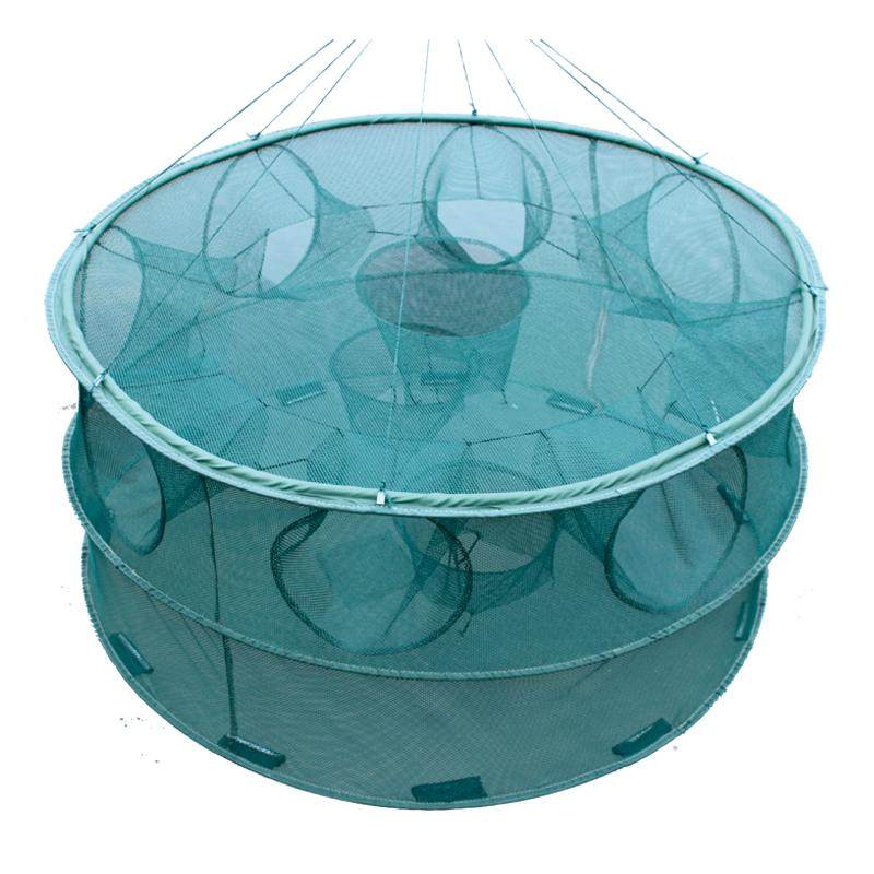 圆形自动鱼笼渔网捕鱼网折叠抓鱼捕虾网虾笼扑小鱼大鱼大号鱼笼子
