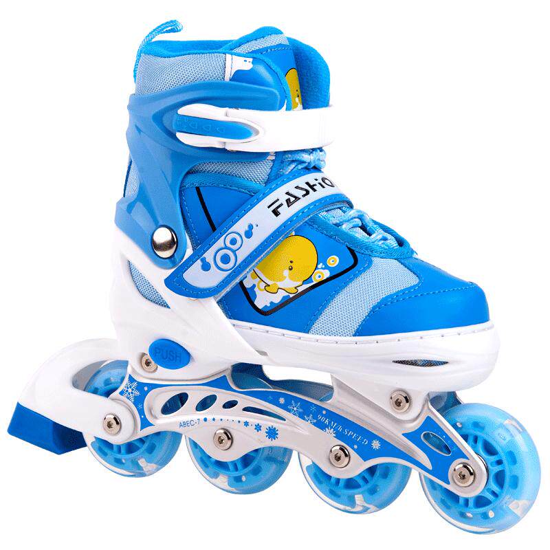 溜冰鞋儿童全套装男童旱冰轮滑鞋初学者小孩中大童可调节溜冰鞋女