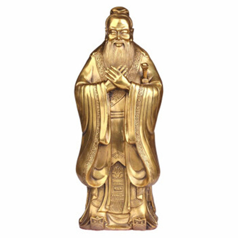 广缘德孔子雕像铜摆件教师节礼物恩师毕业送礼孔夫子像孔圣人铜像
