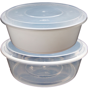 4800ml2000外卖火锅一次性圆形打包餐盒酸菜鱼烤鱼超大号容量带盖