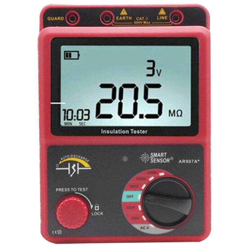 希玛高压数字兆欧表绝缘电阻测试仪高清大屏电阻表数字摇表1000v