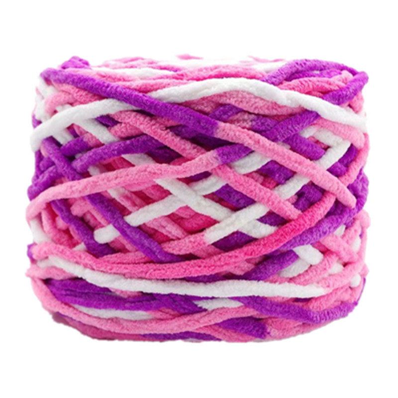 手工diy编织粗毛线冰条线婴儿宝宝线织围巾线勾鞋子送钩拖鞋教程