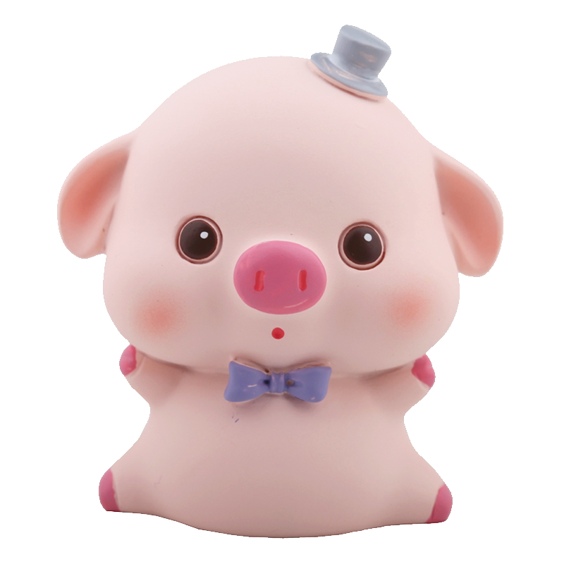 萌酷小猪汽车摆件可爱男女生礼物车载用装饰车上前内饰品网红抖音