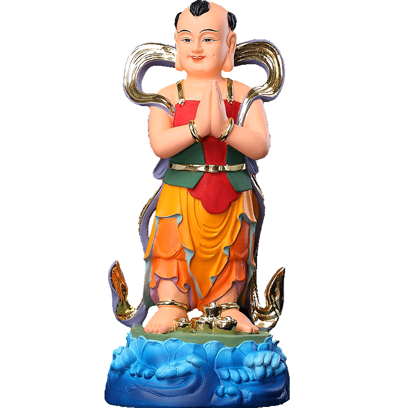 慈缘阁观音菩萨仙童善财龙女童男童女神像摆件供奉客厅家居装饰品