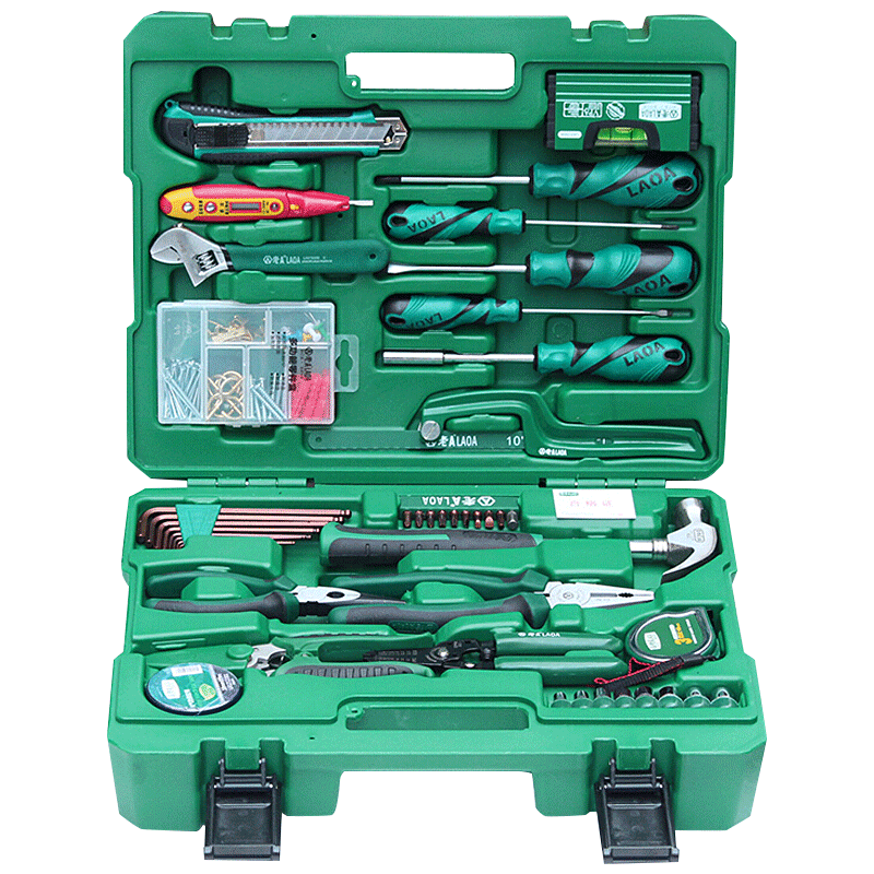老a 50件多功能家用工具组合套装螺丝刀组套手动维修工具箱套装 - 老a
