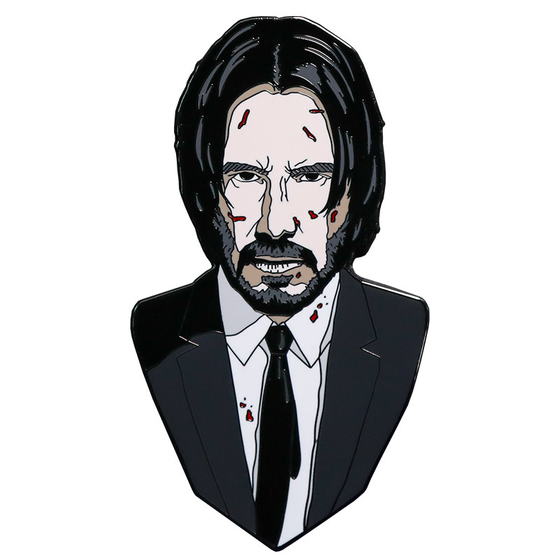 ltnc自制原创johnwick杀神胸针基努疾速追杀金属徽章ins收藏