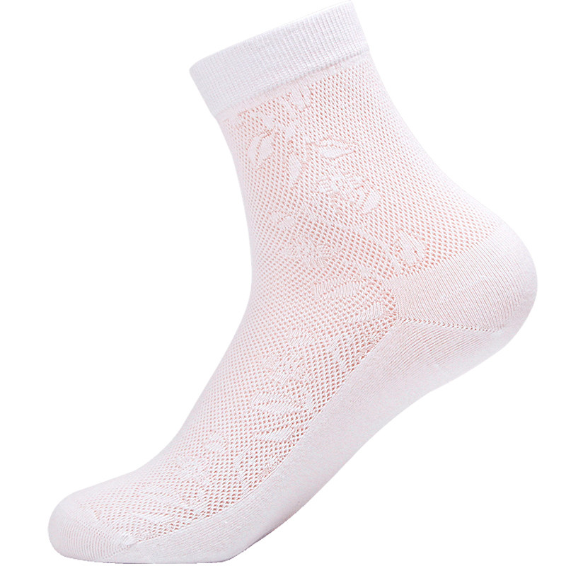 欧蒂爱白色袜子女中筒夏季薄款网眼透气防臭吸汗春秋超薄新疆棉袜