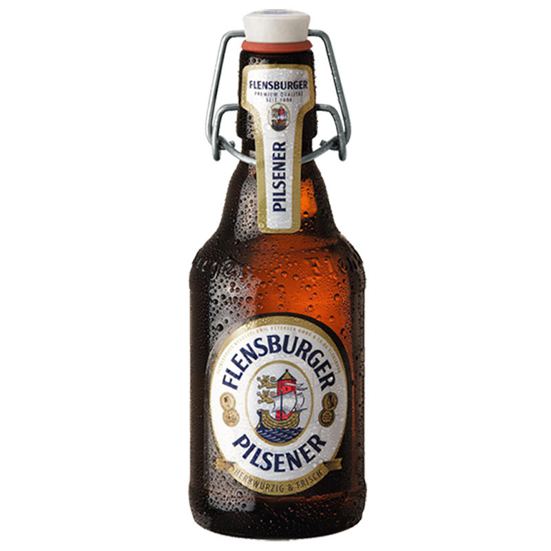 德国原装进口 弗伦斯堡皮尔森啤酒 干啤酒 330ml*24瓶 整箱