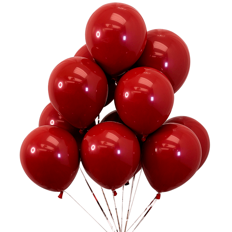 婚庆马卡龙气球宝石红色结婚礼生日汽球套装婚房装饰场景布置用品
