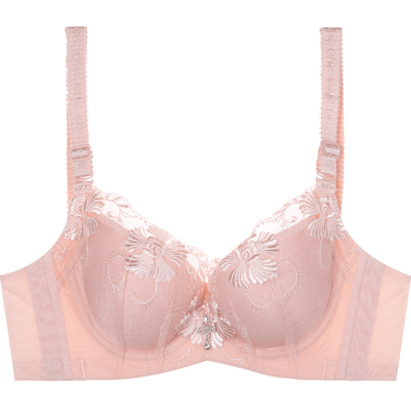 夏娃之秀新品蕾丝刺绣文胸调整型聚拢上托深v胸罩性感薄款内衣女