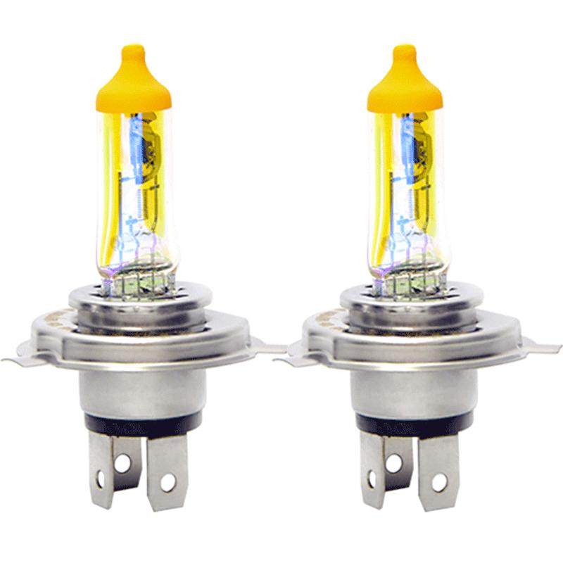 汽车灯泡h7h4h3h1防雨雾灯前大灯黄金眼黄光氙气大灯疝气车灯超亮