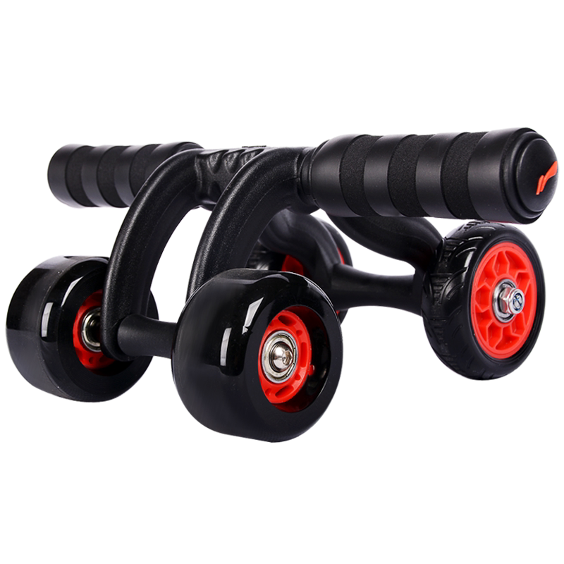 李宁健腹轮自动回弹卷腹机女男士家用健身收腹锻炼器材四轮虐腹肌