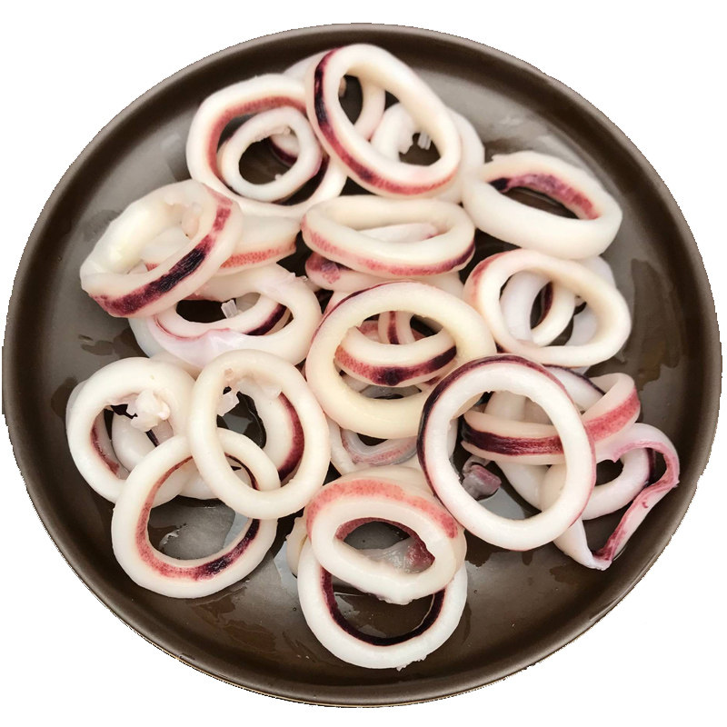 冷冻鱿鱼圈新鲜海鱼鲜鱼速冻海鲜火锅烧烤食材250克一袋开袋烹饪