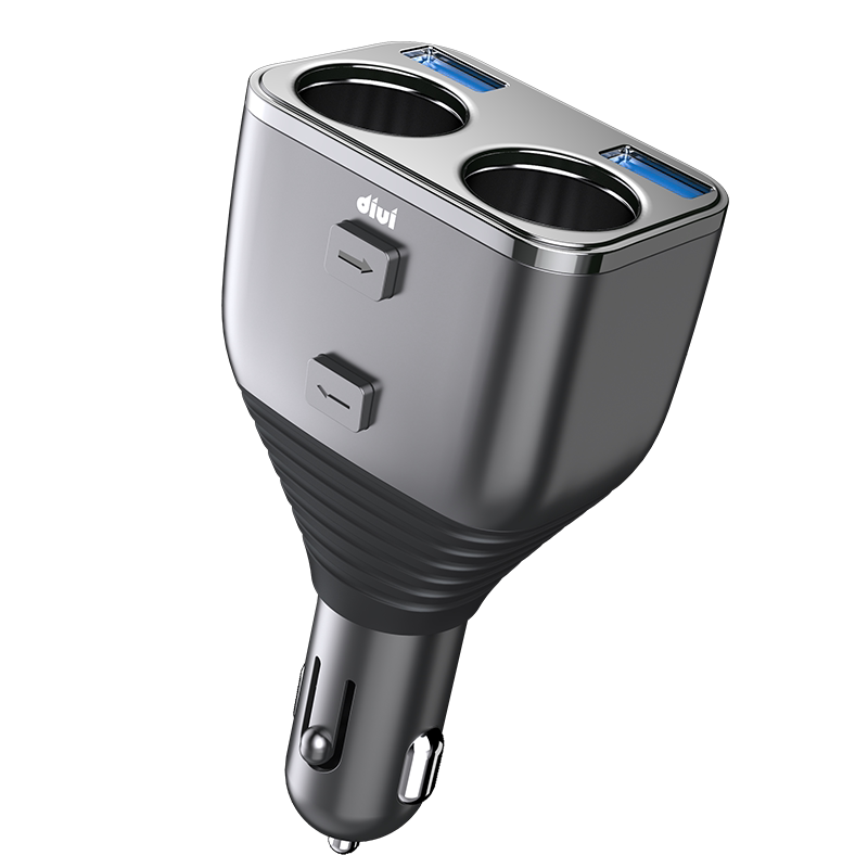 车载充电器快充一拖三点烟一拖二转换插头车充汽车快速usb多功能