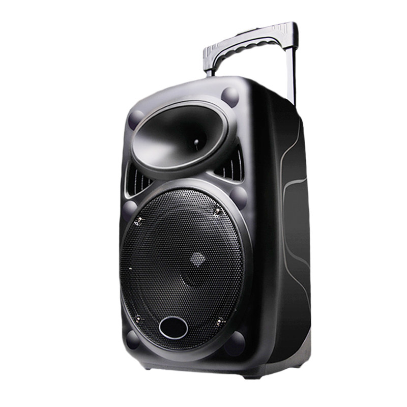 新科广场舞8寸移动拉杆音响蓝牙音箱户外录音叫卖摆地摊带耳麦