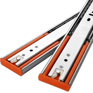 佐耐不锈钢阻尼缓冲三节滑道抽屉轨道家用抽屈橱柜滑轨导轨三节轨