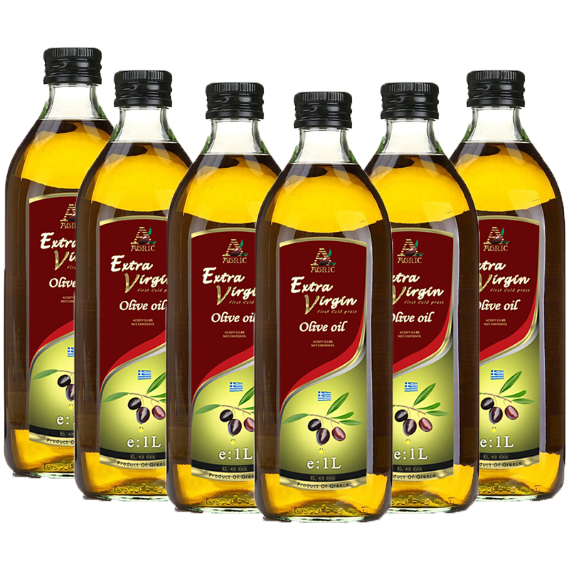 agric阿格利司希腊原装进口特级初榨橄榄油1l×6瓶家庭量贩食用油