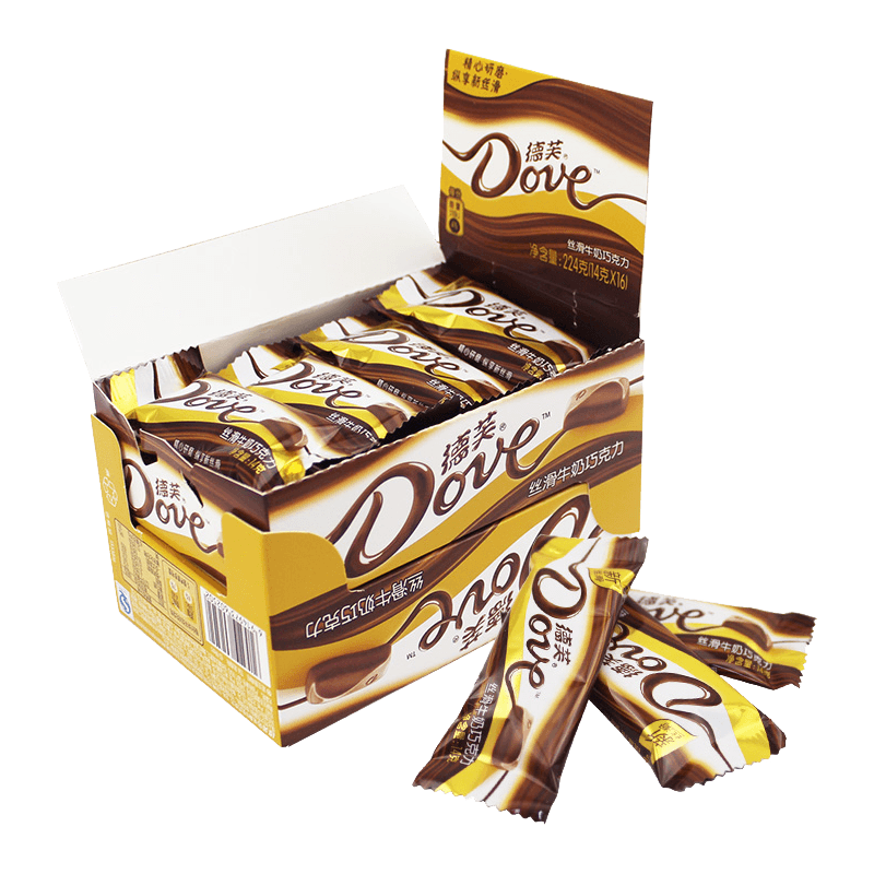 丝滑牛奶德芙巧克力盒装224g婚礼情人节礼物女生送女朋友礼盒装