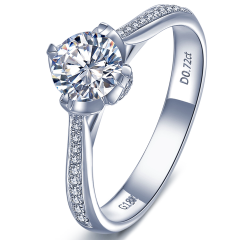 【门店现货】 i do 真爱加冕 18k金钻石戒指女30分钻戒专柜ido