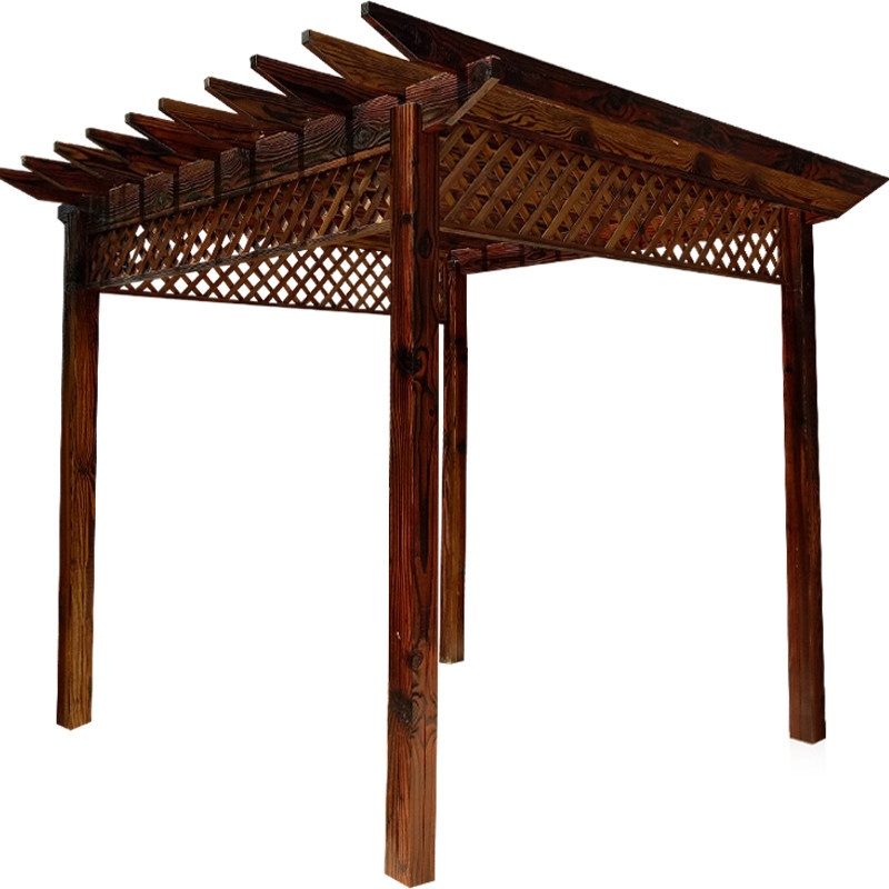 葡萄架庭院防腐木户外碳化木廊架花架地板架子花园长廊简易爬藤架