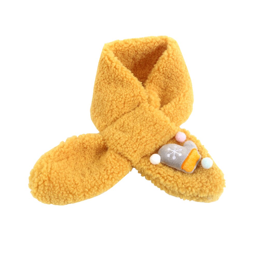 女童宝宝围巾秋冬季韩版羊羔绒加厚保暖小孩男儿童围脖婴儿脖套冬