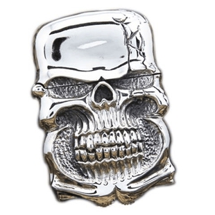 美国芝宝zippo打火机正版骷髅头盔甲藏银芝宝限量级男礼品