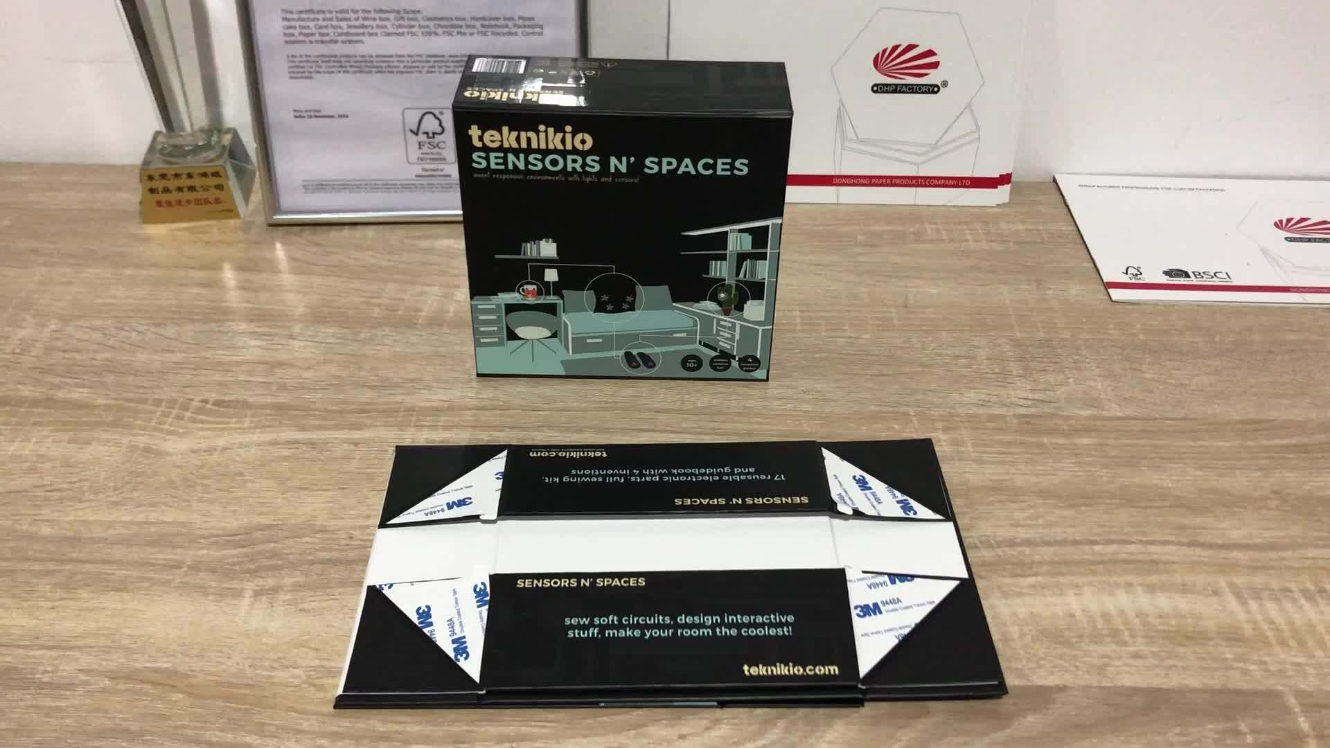 printed paper packaging gift magnetic closure folding cardboard