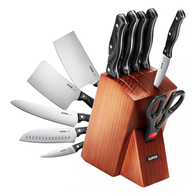苏泊尔不锈钢刀具套装 厨房套刀家用切菜全套菜板菜刀组合七件套