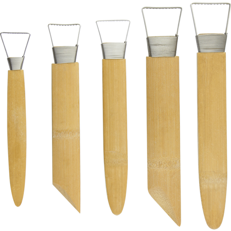 带齿竹制刮刀精雕油泥泥雕刮刀雕塑工具修坯刀雕刻竹制工具泥塑刀