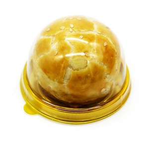 包邮圆形食品级塑料pet青团月饼雪媚娘蛋黄酥包装盒子托50枚入