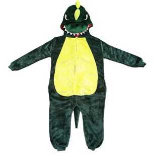 恐龙睡衣儿童卡通连体衣服秋冬季珊瑚绒法兰绒男孩女孩宝宝霸王龙 券