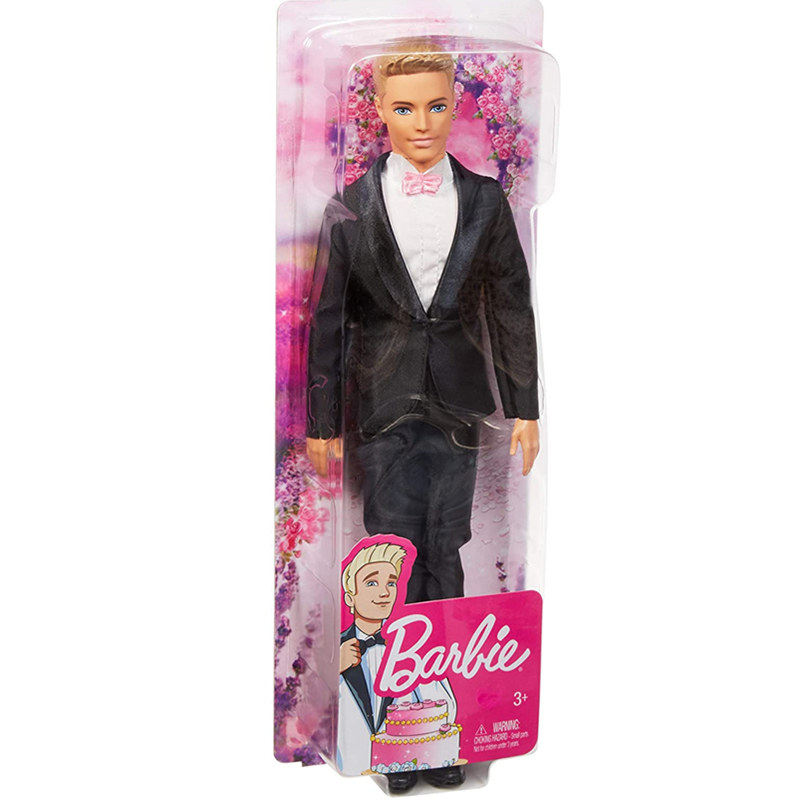 美国正版芭比娃娃的男朋友barbie肯王子西装ken新郎男生生日礼物