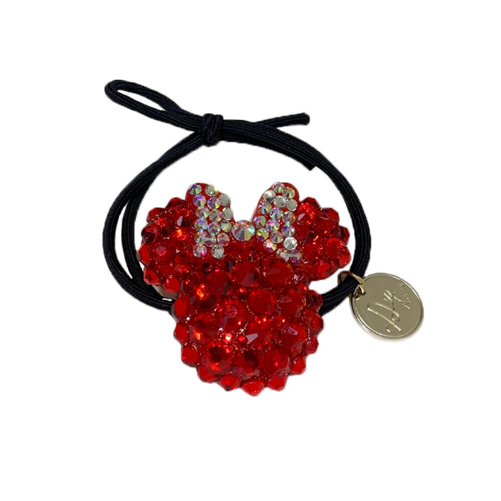 韩国东大门红色水钻头绳新年发绳女本命年红发圈可爱卡通鼠年皮筋