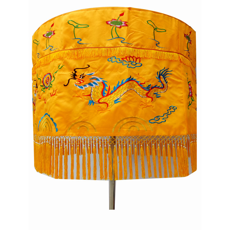 佛教用品龙宝盖黄龙伞黄罗伞华盖幢佛顶伞鼓伞佛堂装饰1米刺绣