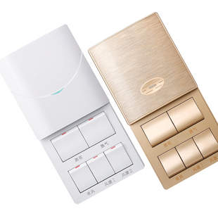 86型智能触摸浴霸开关面板5五开风暖4四开灯暖卫生间浴室通用防水