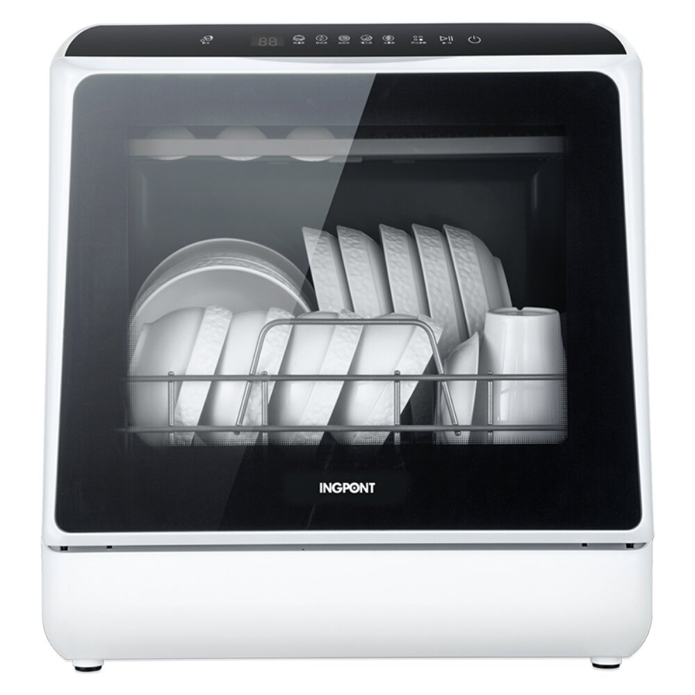 英国英邦洗碗机全自动家用免安装台式迷你小型杀菌烘干刷小米碗机