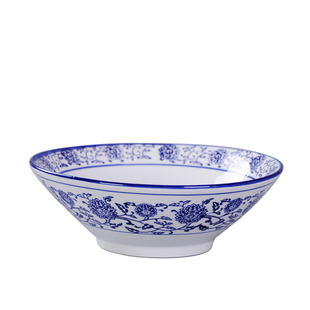 青花瓷碗面碗家用大号牛肉面兰州拉面碗陶瓷面碗商用餐厅面馆专用