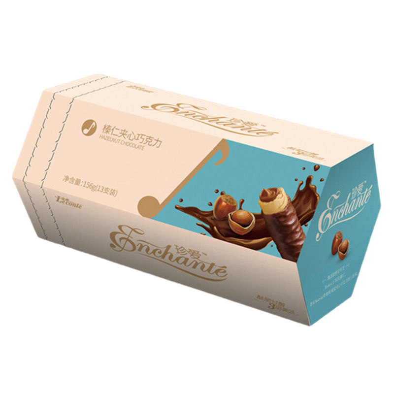 金帝巧克力棒珍爱土耳其口味榛仁棒夹心144g盒装长条威化四连包