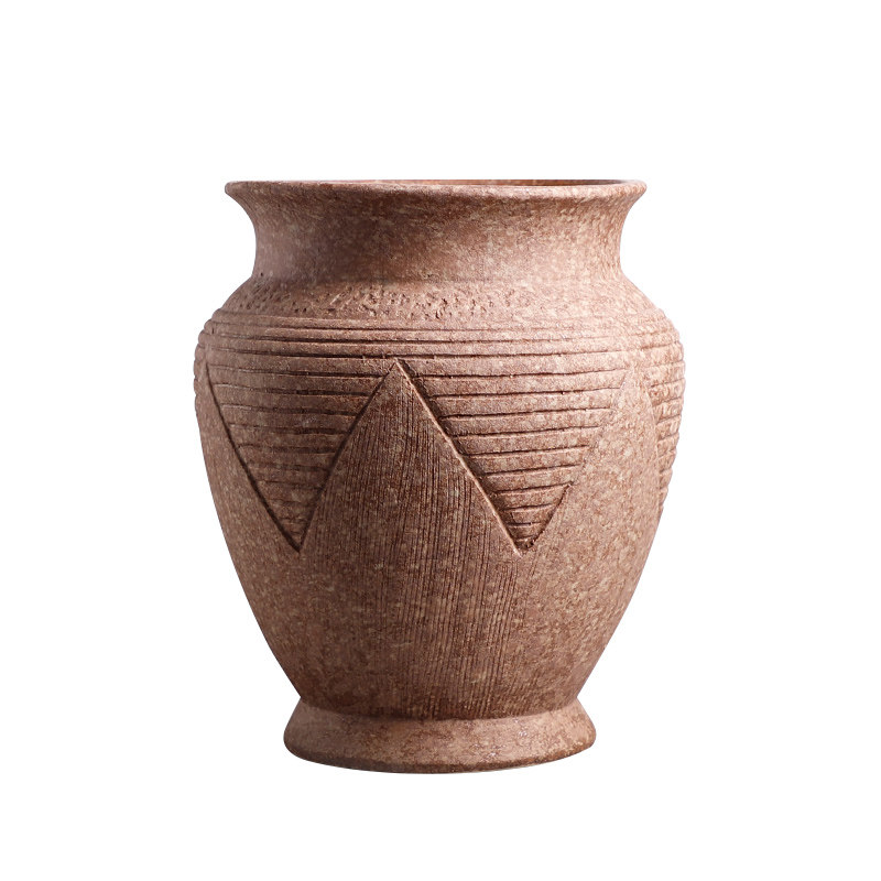 5铂玉帝窑专卖店复古日式陶瓷大花瓶景德镇手工粗陶罐子花器陶罐大号